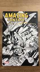 İMZALI Amazing Fantasy #15 Yıldıray Çınar Siyah Beyaz Variant - 2
