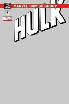 Hulk #181 Gri Boş Kapak